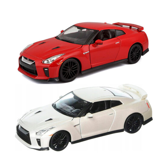 Автомодель – NISSAN GT-R (асорті червоний, білий металік, 1:24)