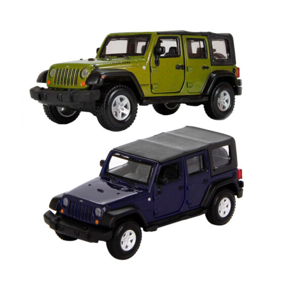 Автомодель – JEEP WRANGLER UNLIMITED RUBICON (асорті зелений металік, темно-синій 1:32)