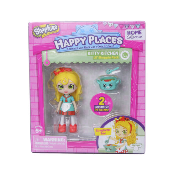 Лялька HAPPY PLACES S1 – С’Ю СПАГЕТТІ (2 ексклюзивних петкінси, підставка)