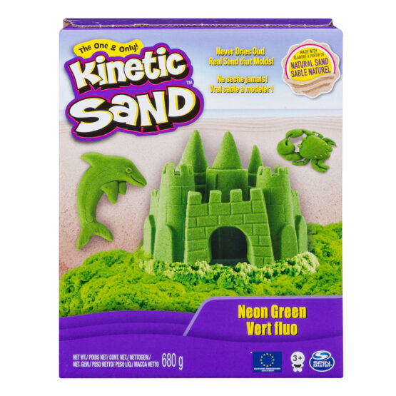 Пісок для дитячої творчості KINETIC SAND COLOR (зелений – 680 г)