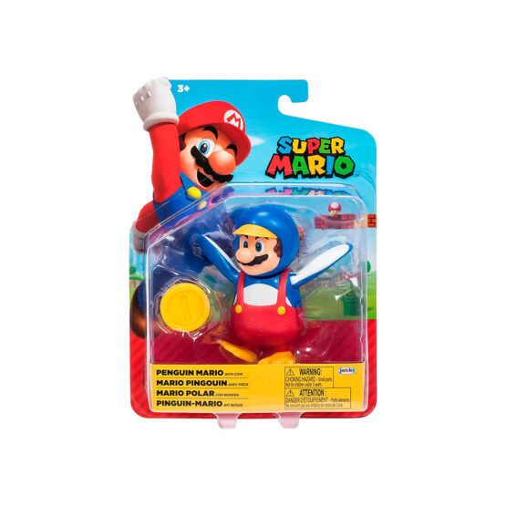 Ігрова фігурка з артикуляцією SUPER MARIO – МАРІО-ПІНГВІН (10 cm, з аксес.)